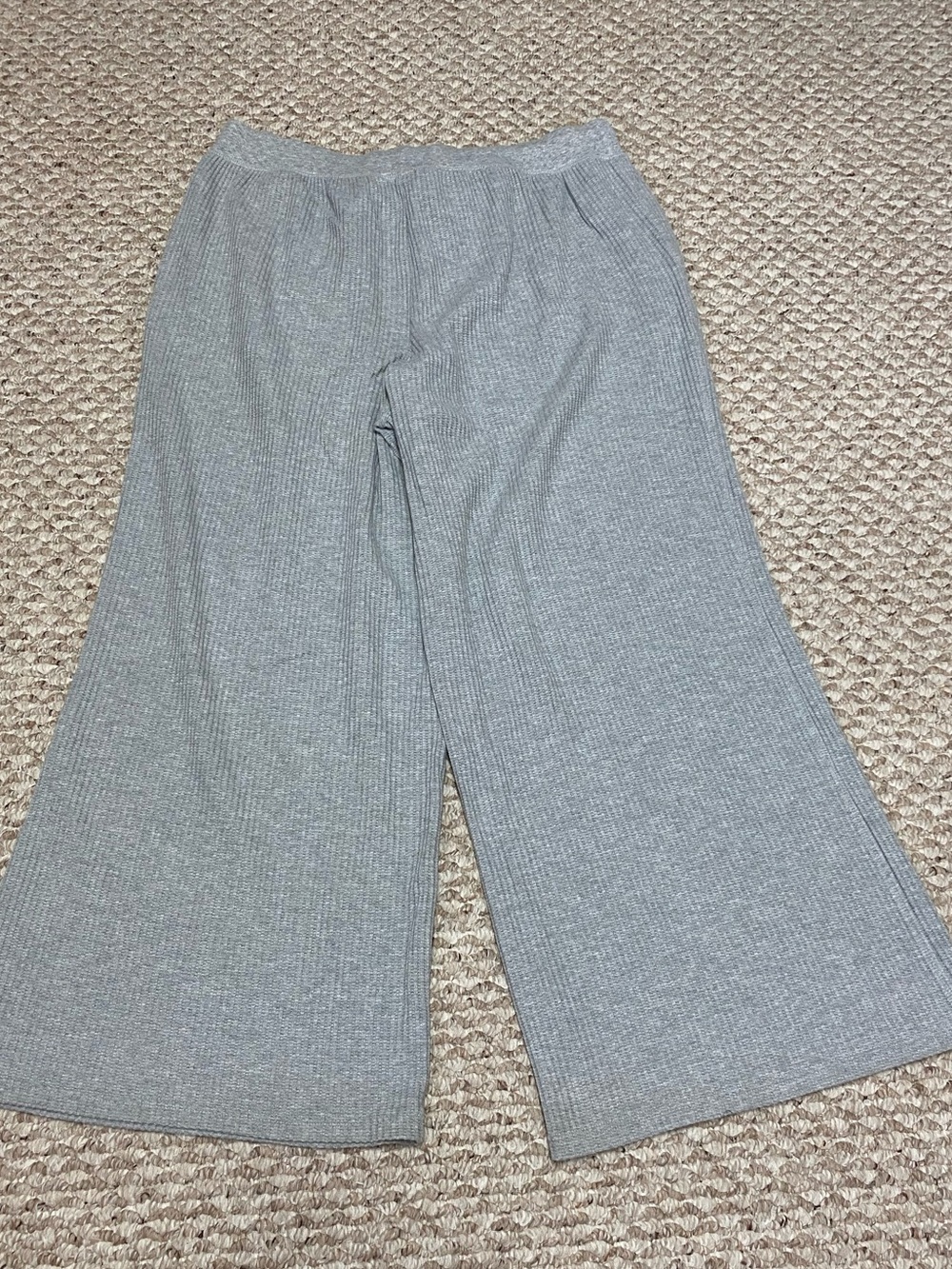 AERIE WAFFLE KNIT WIDE LEG PANTS - XXL - Picture 4 of 6